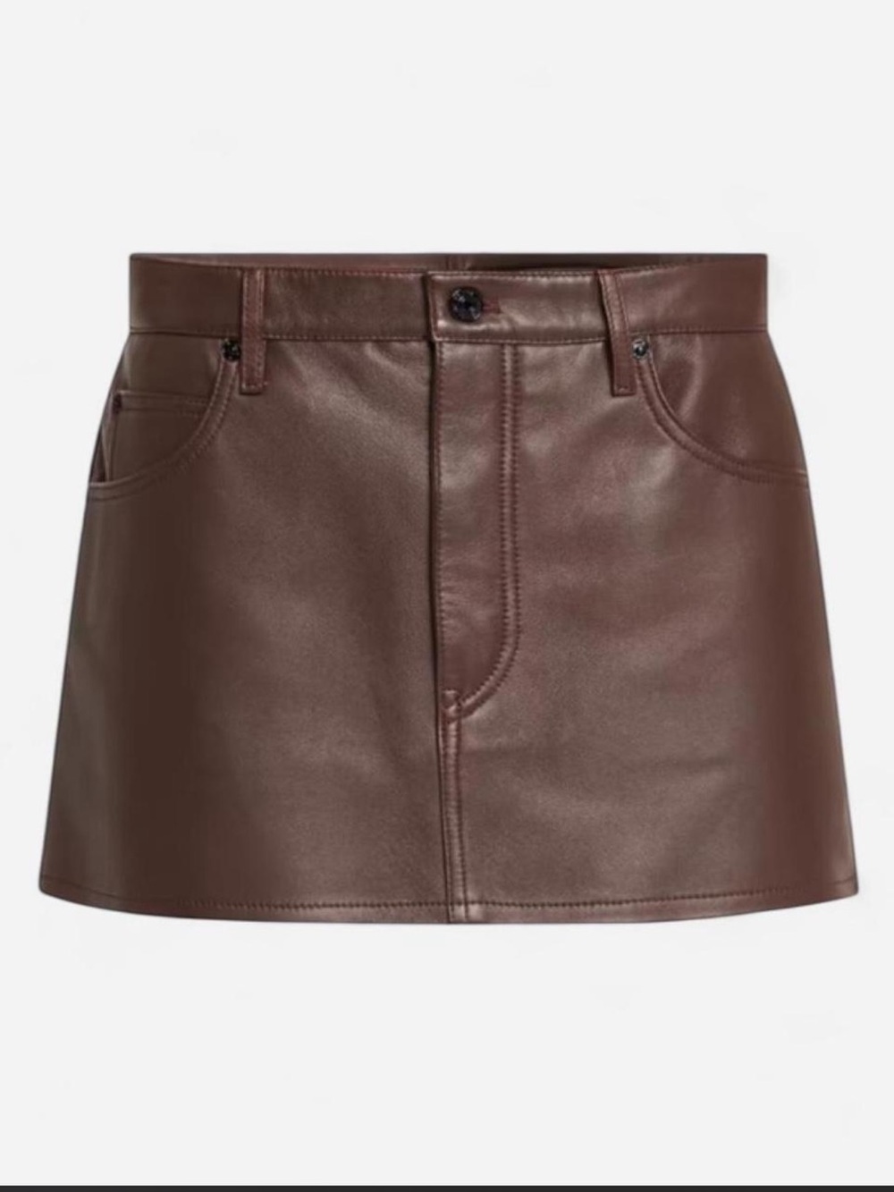 Frame The leather mini skirt